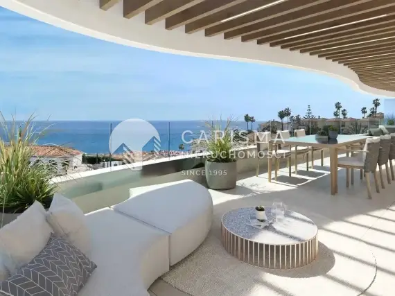 (3) Apartamenty z prywatnymi basenami i widokiem na morze w Mijas Costa