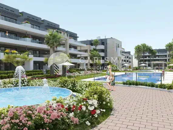 (2) Nowe apartamenty w budowie, 600 m od plaży Playa Flamenca