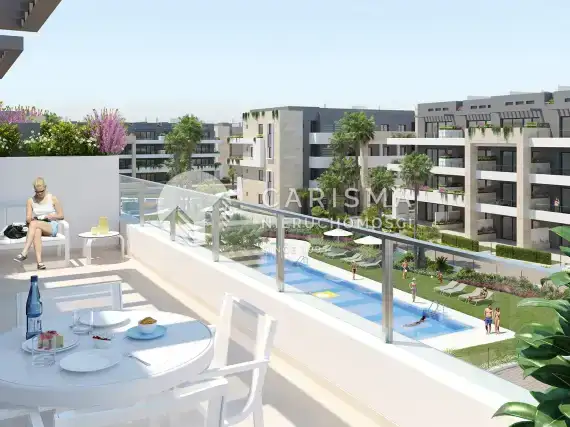 (8) Nowe apartamenty w budowie, 600 m od plaży Playa Flamenca