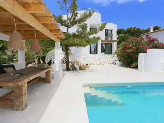 (3) Piękna willa w stylu Ibiza z widokiem na morze, Javea, Costa Blanca