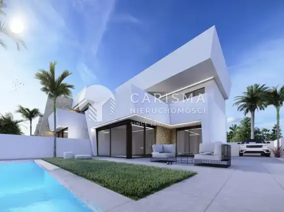 (3) Domy w zabudowie bliźniaczej z prywatnymi basenami 650 m od plaży w San Javier