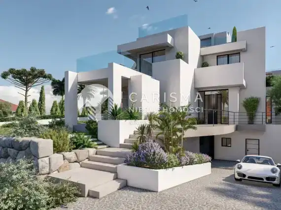(2) Projekt luksusowych willi na mini osiedlu w Marbelli, Costa del Sol.
