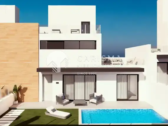 (5) Nowy, gotowy dom w zabudowie bliźniaczej, Villamartin, Costa Blanca