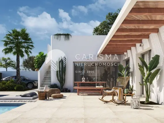 (2) Domy w stylu Ibiza  z prywatnymi basenami w Los Montesinos, Costa Blanca
