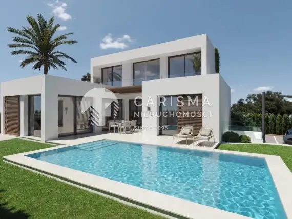 (2) Nowe domy z prywatnymi basenami z widokiem na morze w Alfaz del Pi, Alicante, Costa Blanca
