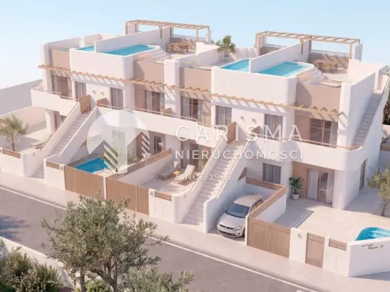 (22) Nowe maisonette w Pilar de la Horadada z prywatnym basenem i ogrodem lub tarasem dachowym